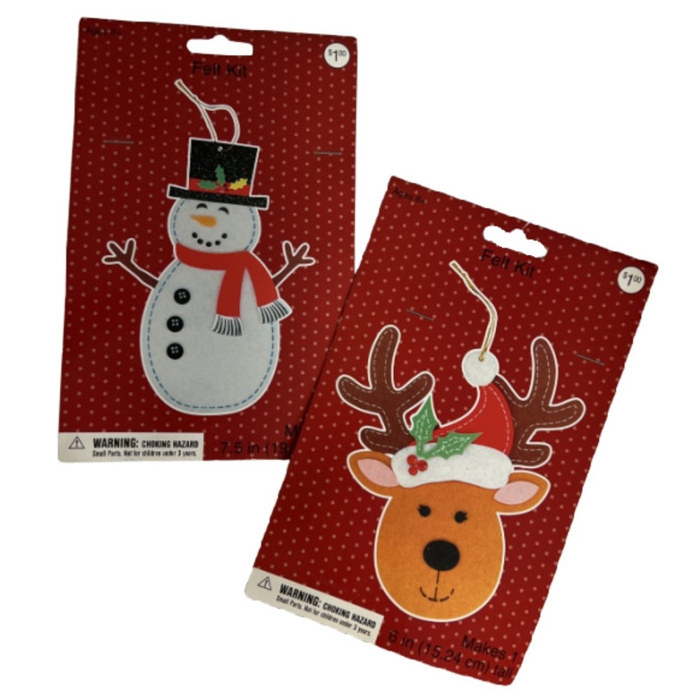 2 Felt Ornament Craft Kits